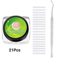 其他品牌 - [21件套裝] 嵌甲C形填充墊 正甲墊 嵌甲矯正墊套管 嵌甲矯正器 [平行進口]