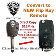 D.I.Y Proton Remote Flip Key Wira Waja Saga Blm Fl Persona GEN2 Alarm Remote Control Complete Set Duplicate Copy