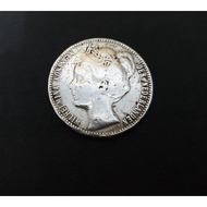 Uang Koin Perak Kuno Belanda 1 Gulden Wilhelmina Tahun 1908 Diskon