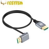 Tcsyfsm  HDTV 2.1 8K Elbow HD Cable Portable TV Connection Line 8K@60Hz HDTV 90 Degree Right Angled Extension Cable