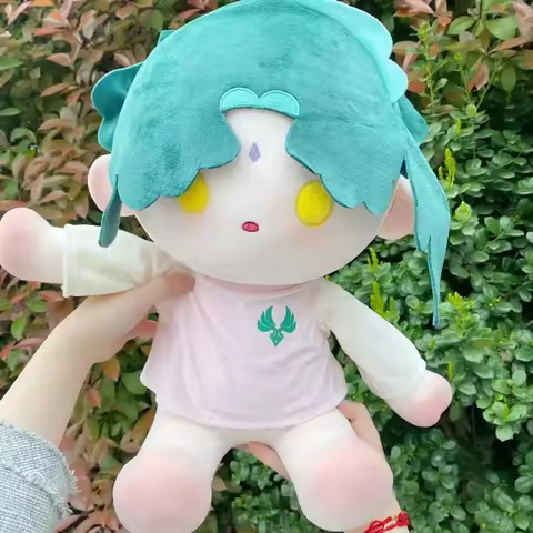 40CM Anime Game Genshin Impact Xiao Soft Sitting Cotton Body Dolls Change Clothes Plushie Pillow Toy