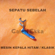 Sepatu Sebelah Jahit Resleting Mesin Hitam / Sepatu Sebelah MesinJahit