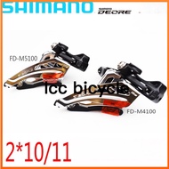 Shimano DEORE FD M4100 M5100 2x10/11 Speed  Front Derailleur FD-M4100-M FD-M5100 SIDE SWING Clamp Ba