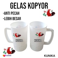 gelas kopyor plastik motif ayam jago 1pcs Gelas Gagang Besar Kopyor Ayam Jago / Gelas Minum