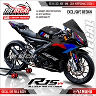 Terbaru Stiker Decal Full Body R15 V4 / R15 M Aksesoris Motor Keren Livery BMW 3 Color Different Des