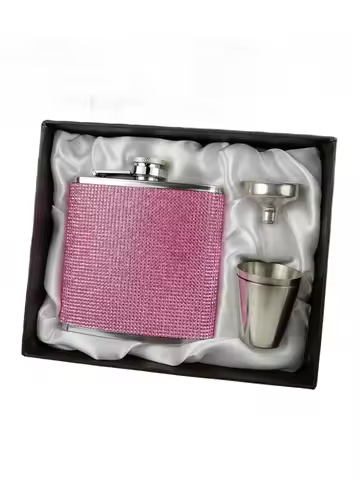 stainless steel with diamond hip flask ,Special hip flask for Ladies
