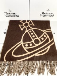 💜Vivienne Westwood  西太后 棕色雙面大土星 圍巾披肩 女款scarf shawl for women
