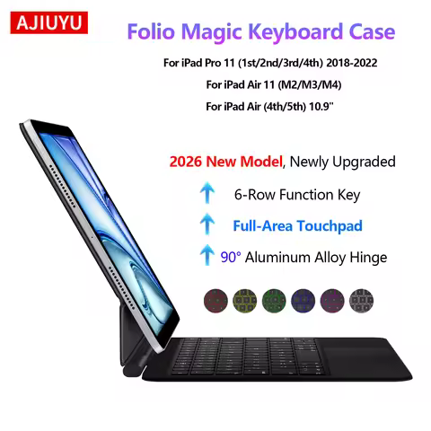 2026 New Magic Keyboard For iPad Pro 11（1st/2nd/3rd/4th）2018-2022 Case For iPad Air 11 M4/M3/M2 Air 