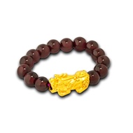 TAKA Jewellery 999 Pure Gold Mini Pixiu with Beads Ring