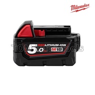 MILWAUKEE แบตเตอรี่ และ แท่นชาร์จแบต M18 แบตเตอรี่ 5ah แท่นชาร์จM12-18C แบตMILWAUKEE
