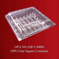 OP-L301(OP-L300B) OPS Clear Square Container for 8.5" Cake * Bekas Plastik sesuai untuk Kek 8.5"