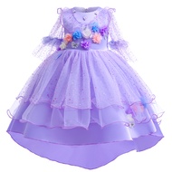 ZZOOI Disney Encanto Isabella Princess Dresses Kids Halloween Party Cosplay Costume Elsa Belle Auror