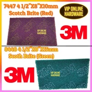 3M Scouring Pad Scotch Brite 7447/7448 Nylon Silk Pad Pengyental Sutera Nilon Emery Sponge Kapas