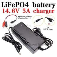 LiFePO4 14.6V 5A charger 4S 12V LFP Lithium iron phosphate battery charger 14.4V smart charger prote