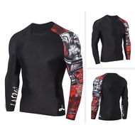 LAFROI Men's Long Sleeve SwimSuit Rush guard Fit Compression Rash Guard Sportswear Gym Clothes Fitne