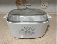 CorningWare 康寧煲 25cm 5Litre Casserole Big Bowl or Pot with Glass Lid - Floral Basket Design