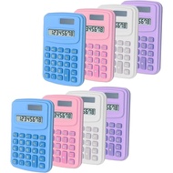 Basic Calculator Digit  Button Desktop Calculator (4 Colors, Set of 8) (C, Pack of 8)