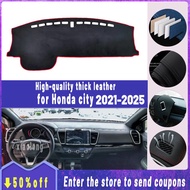 Thickened Insulated leather dashboard cover pad for Honda city 2021 2022 2023 2024 2025 High Quality