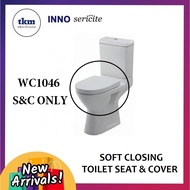 INNO SERICITE HEAVY DUTY D SHAPE SOFT CLOSE CLOSING TOILET SEAT AND COVER FOR WC1046