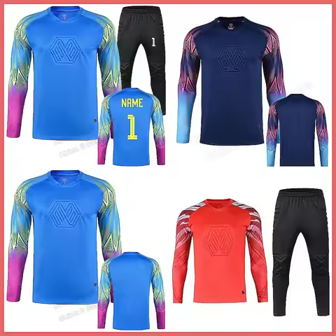 wholesale price custom name factory sale Custom Soccer Shirt Custom Men & Kids Goalkeeper Uniform Se