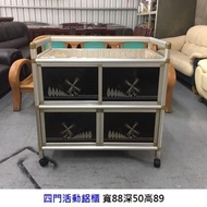 永鑽二手家具 四門活動鋁櫃-收納櫥櫃-廚房櫥櫃-碗盤櫥櫃-餐櫃-電器櫃-4門鋁櫃-置物櫃-收納櫃-廚櫃-二手鋁櫃-鋁架