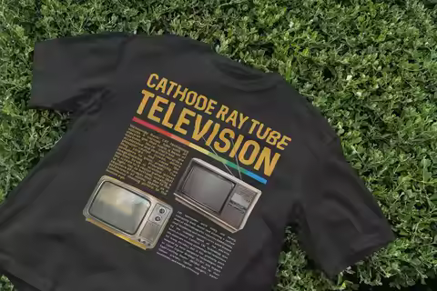 Retro CRT TV T Shirt Vintage Y2K VHS Nostalgic Trendy Vaporwave Aesthetic