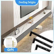 L Shape Invisible Floating TV Cabinet Shelf Corner Angle Bracket Invisible Shelf Heavy Duty Support