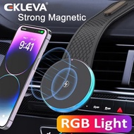EKLEVA สถานีชาร์จแบบรวดเร็วขาตั้งที่ชาร์จไร้สายสำหรับใช้ในรถแม่เหล็กที่วางโทรศัพท์ในรถสำหรับ iPhone