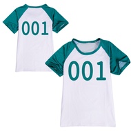 Korean TV Squid Game Korean Drama Boy Girl Tshirt Kids Cosplay Short Sleeve Digital 456 001 007 067 
