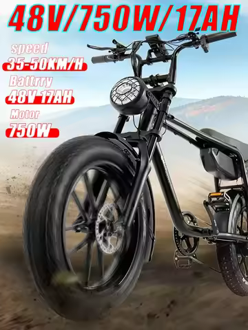 Electric bicycel CMA K20 20*4.0 Inch Fat Tire 750W Motor Off-Road E- Bike 45km/h Max Speed 48V 17Ah 