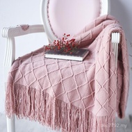 Blanket Shawl Hotel Hotel Soft Household ins Blanket Leisure Nordic Interior Tassel Blanket Sofa Bed
