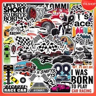 50pcs Motorsport Racing Flag F1 Sticker