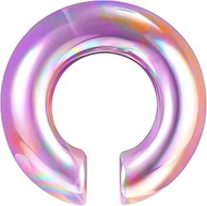 1 Piece 0G 00G 1/2 Inch Glass Nose Rings Septum Ring, C-Shape Horseshoe Nose Ring Horseshoe Earrings