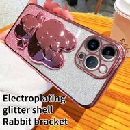 เคสโทรศัพท์หรูหราประกายสวยน่ารัก ที่มีกระจกพกพาเบา กันกระแทก ถูกต้องกับไอโฟน 6/7/8/X/XS/XR/11/12/13/