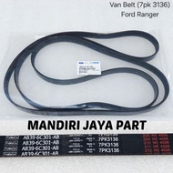 FAN BELT V BELT VAN BELT FAN BELT FORD RANGER 2.2CC 2,300CC / MAZDA BT50 PRO (7PK 3136) ORIGINAL AB3