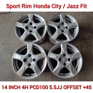 ENKEI Honda Sport Rim 14 Inch 4H PCD100 5.5JJ Offset +45 For Honda City / Jazz Fit