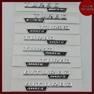 Benz AMG TURBO 4MATIC BITURBO 4MATIC+Fender Side Label Car Body Logo Sticker