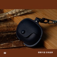 Luxury PU Leather Case for Bowers & Wilkins Pi8 / Pi6 Wireless Earbuds with Strap Anti-Drop Protecti