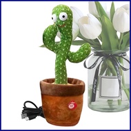 Dancing Cactus Funny Singing Mimicking Talking Toy Repeating Cactus Toy That Repeats What You Say Soft Plush lusg lusg