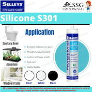 Selleys S301 Silicone Sealant 300g Silicon Glass Waterproof Seal Aquarium Wood Window Glue Gam Silikon Kaca