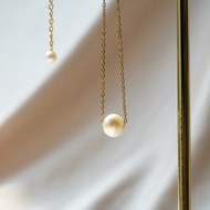 高級訂製 天然珍珠項鍊 925純銀鍍18k金