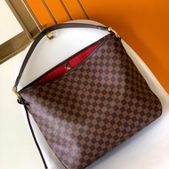 「JL精品代購」98新 LV 棋盤格Neverfull 購物袋 中號