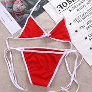 LUNAEDGE Bikini Sets  Simple Biquini Halter Neck Strap Cosplay Female Swimwear