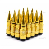 Racing Rim Nut (3-piece Spike Design) Lug Nut M12x1.5 Wheel Nuts (20nuts / Set)