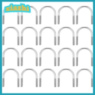XIAZHI 20pcs Round Bend U Bolt, Round Bend U Shape Bolt, Durable U Shaped Bolt Set Fastening Product
