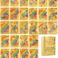 Game Card Pokémon 55 Gold Foil Pokémon Game Cards PVC Board Game Chess Card Fun Game D4NM