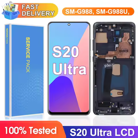 TFT S20 Ultra Display Screen Assembly for Samsung Galaxy S20 Ultra 5G G988 G988U Lcd Display Digital