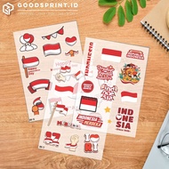 Indonesian Flag Sticker Pack Helmet Sticker Sheet Flag Sticker Cheek Flag Sticker