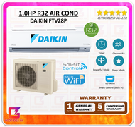 Daikin 1.0hp (WiFi) R32 Non Inverter Wall Mounted Air Conditioner R32 Aircond (Smart Control) FTV28P