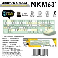 Nubwo Bluetooth Keyboard and Mouse NKM631 คีย์บอร์ดไร้สาย คีย์บอร์ดบลูทูธ